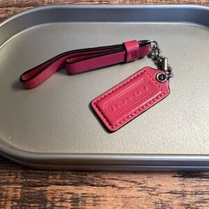 Coach Pink Leather Hangtag